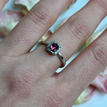 Pinker Turmalin Ring - 925 Silber