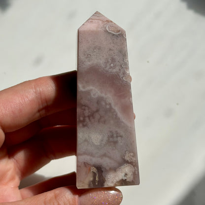 Blumenachat X Amethyst Turm 27FP
