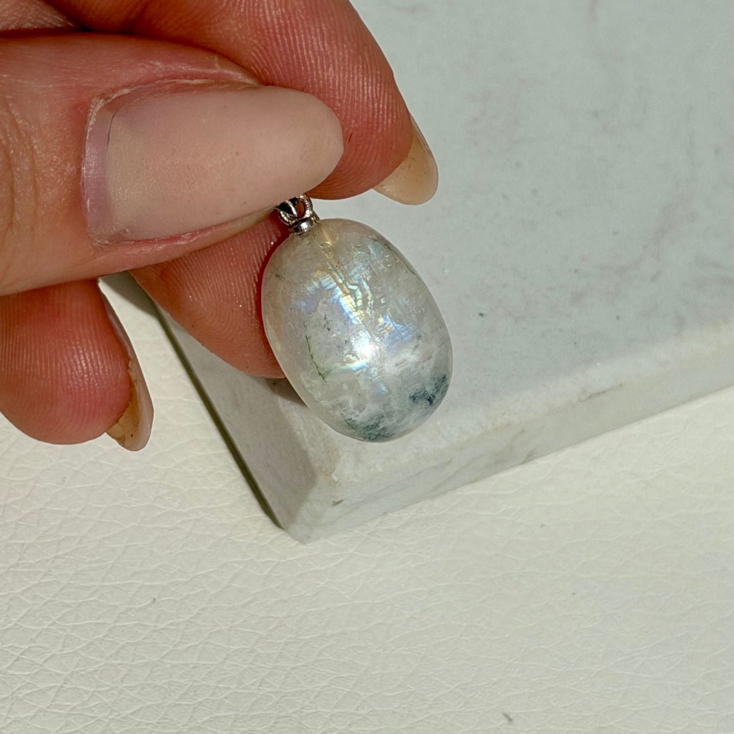Mondstein Anhänger C - 925 Silber