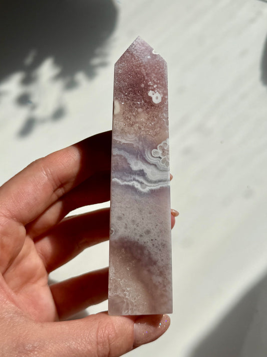 Blumenachat X Amethyst Turm 45XK