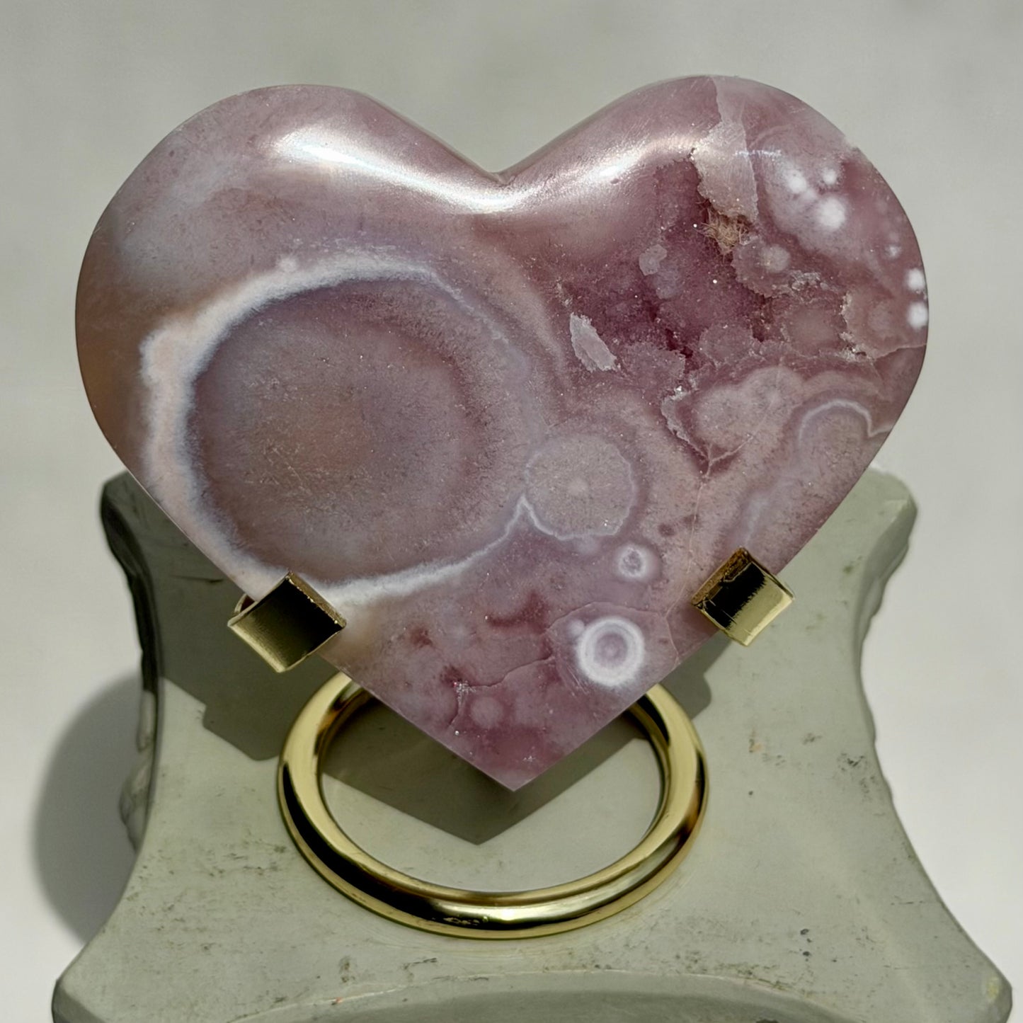 HQ Blumenachat X Amethyst Herz IV
