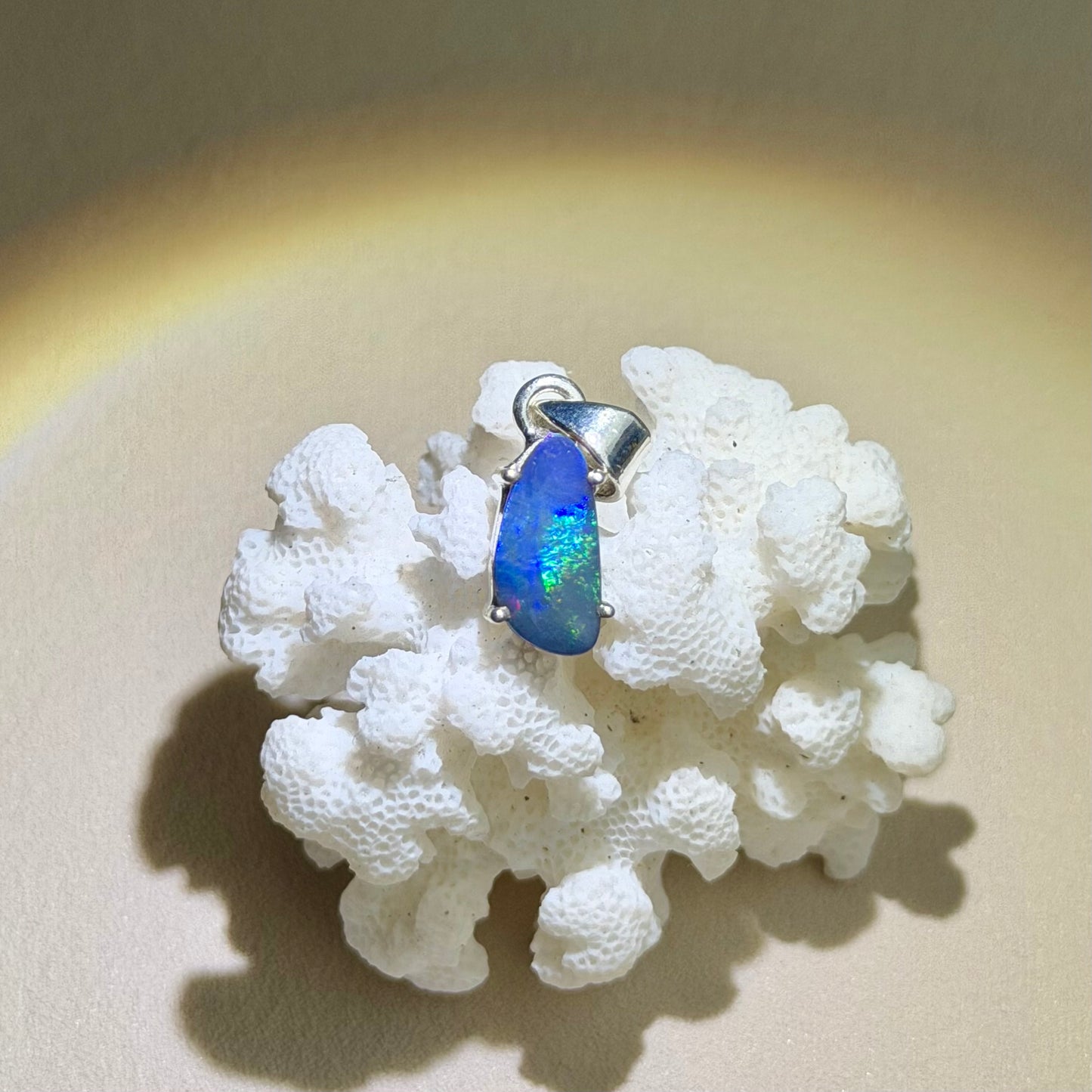 Australischer Opal Anhänger - 925 Silber - 129ET