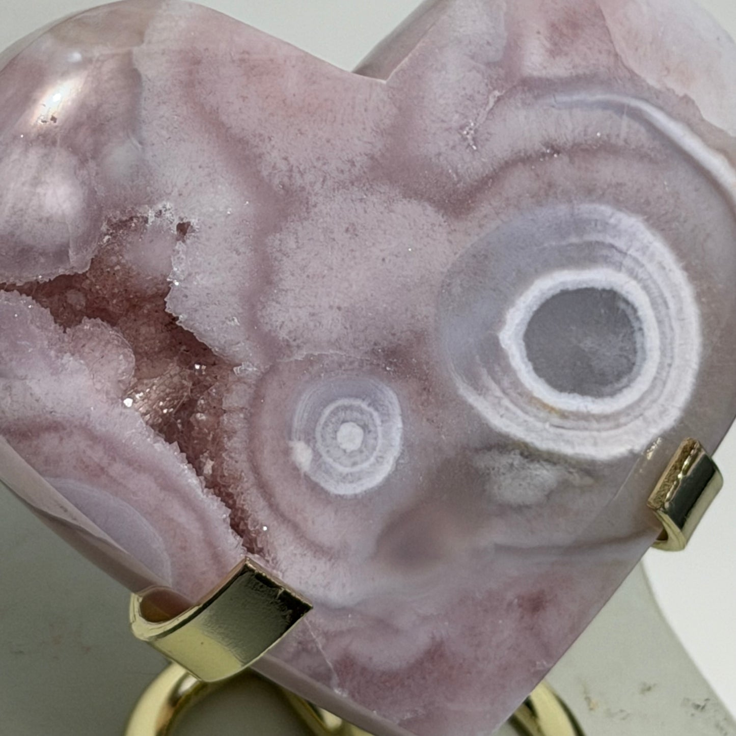 HQ Blumenachat X Amethyst Herz IV