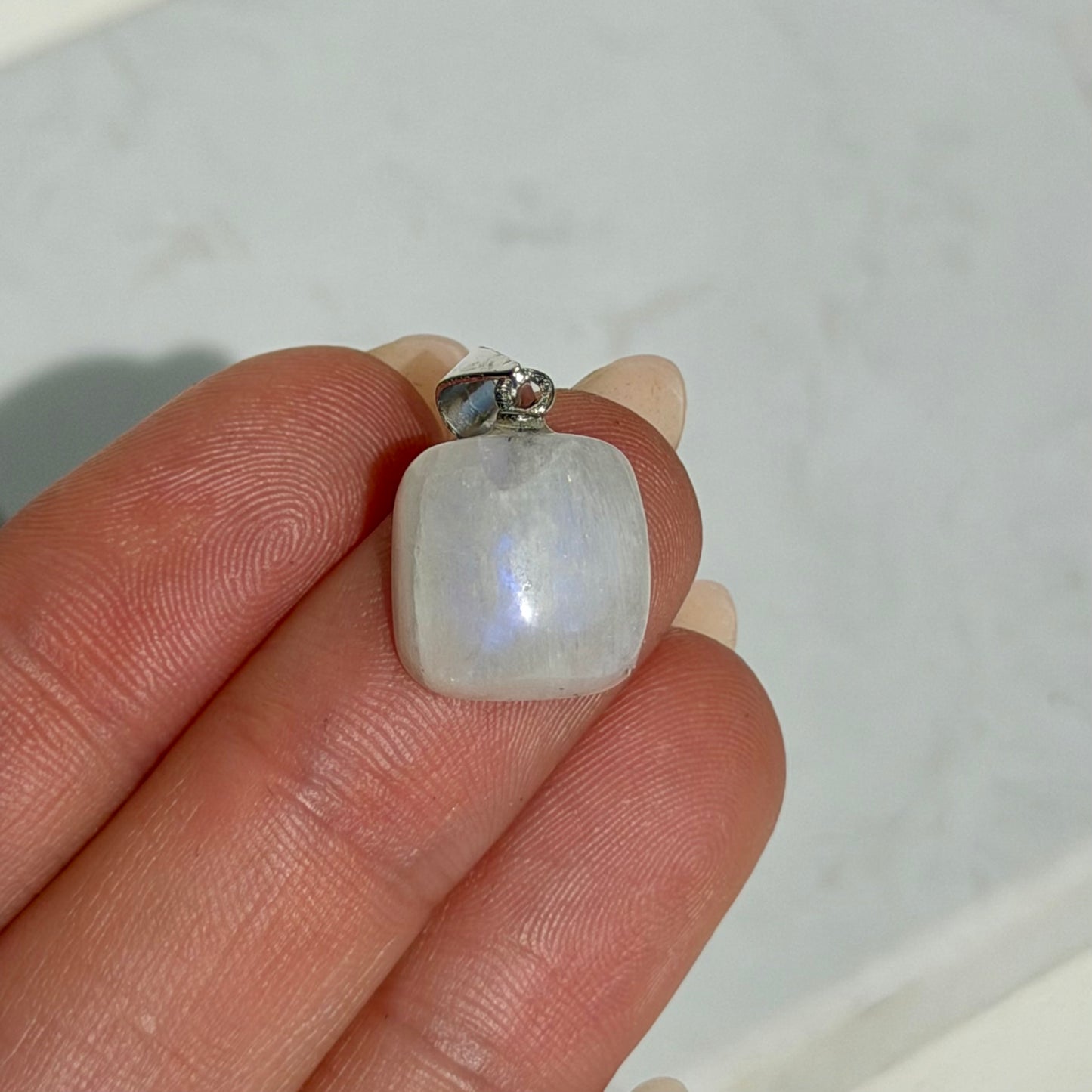 Mondstein Anhänger E - 925 Silber