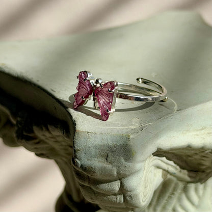 Kore Ring - Rosa Turmalin - 925 Silber