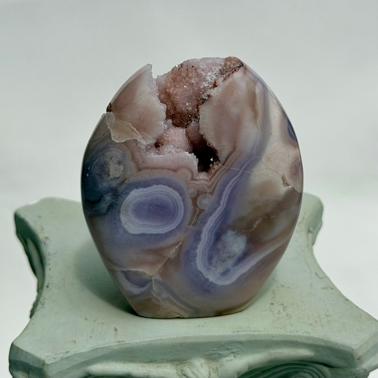HQ Blumenachat X Amethyst Freiform IV