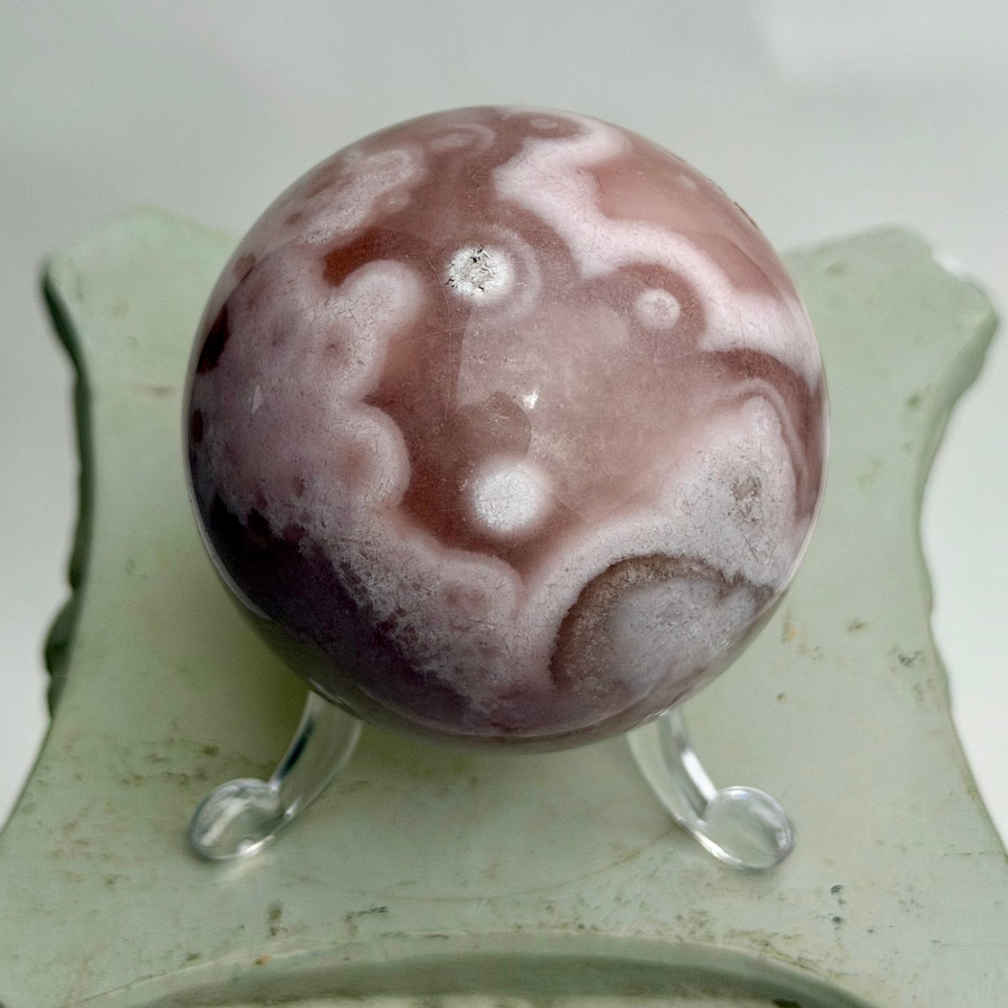 HQ Blumenachat X Amethyst Kugel III