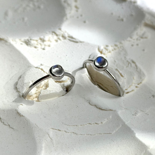 HQ Mondstein Ring - 925 Silber