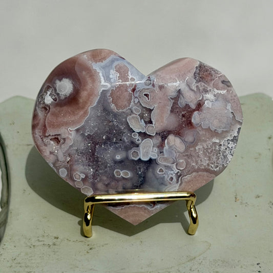 HQ Blumenachat X Amethyst Herz IX