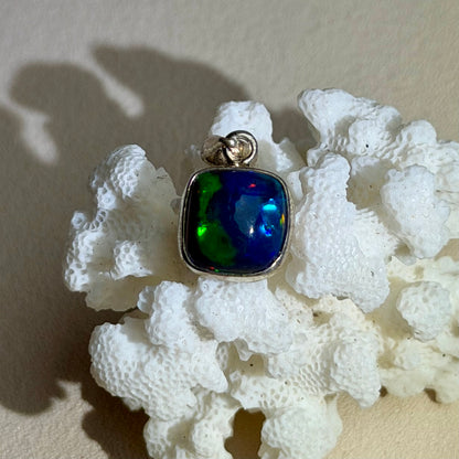 Äthiopischer Opal Anhänger - 925 Silber - 119AP