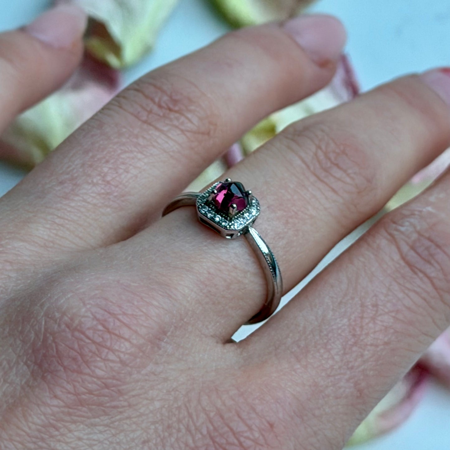 Pinker Turmalin Ring - 925 Silber