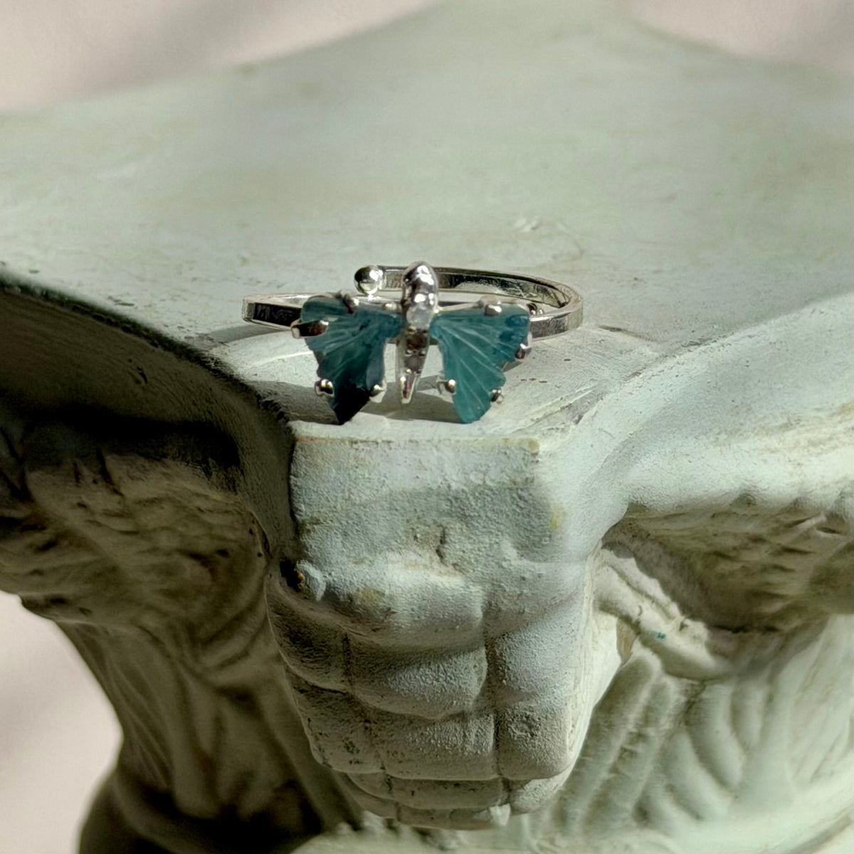 Nephele Ring - Blauer Turmalin - 925 Silber