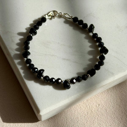 NYX Armband – Obsidian - 925 Silber