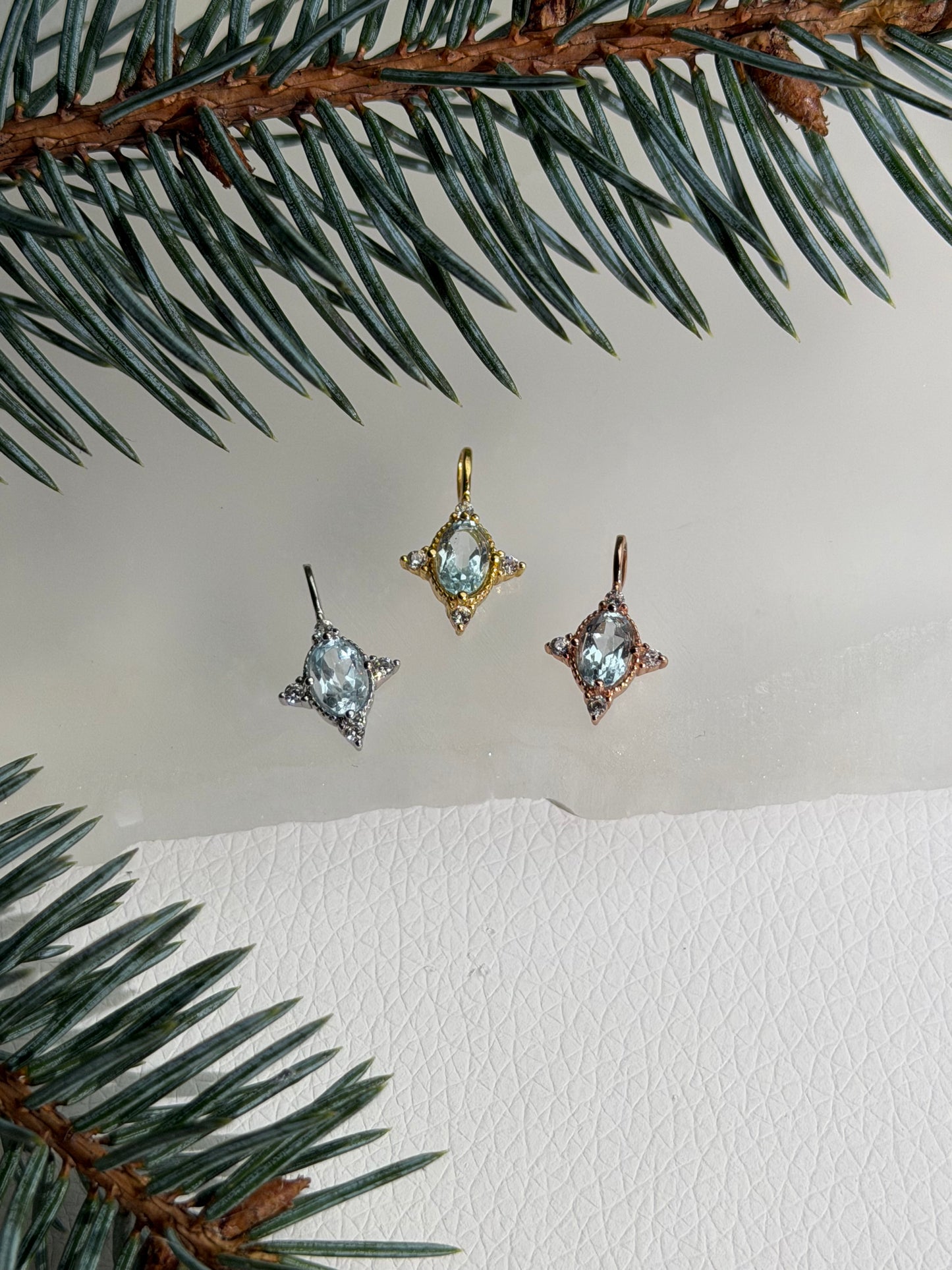 Anhänger 'Crystal Sky' - Aquamarin