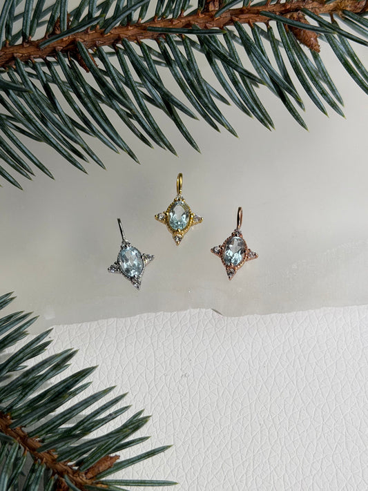 Anhänger 'Crystal Sky' - Aquamarin