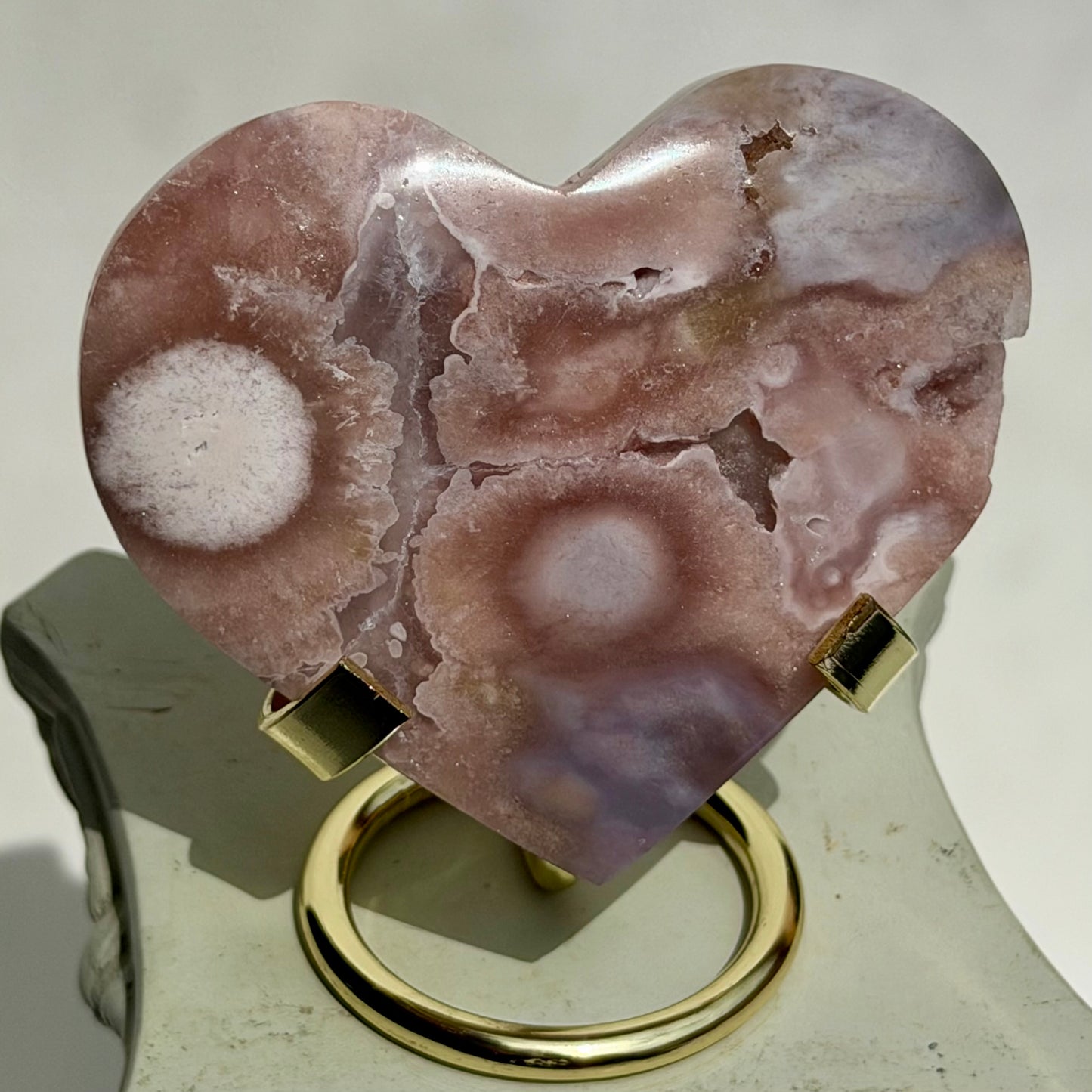 HQ Blumenachat X Amethyst Herz V