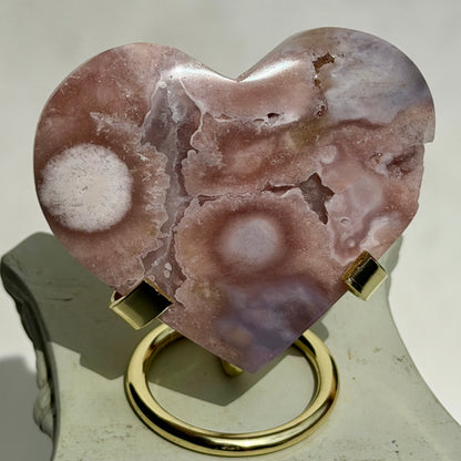 HQ Blumenachat X Amethyst Herz V