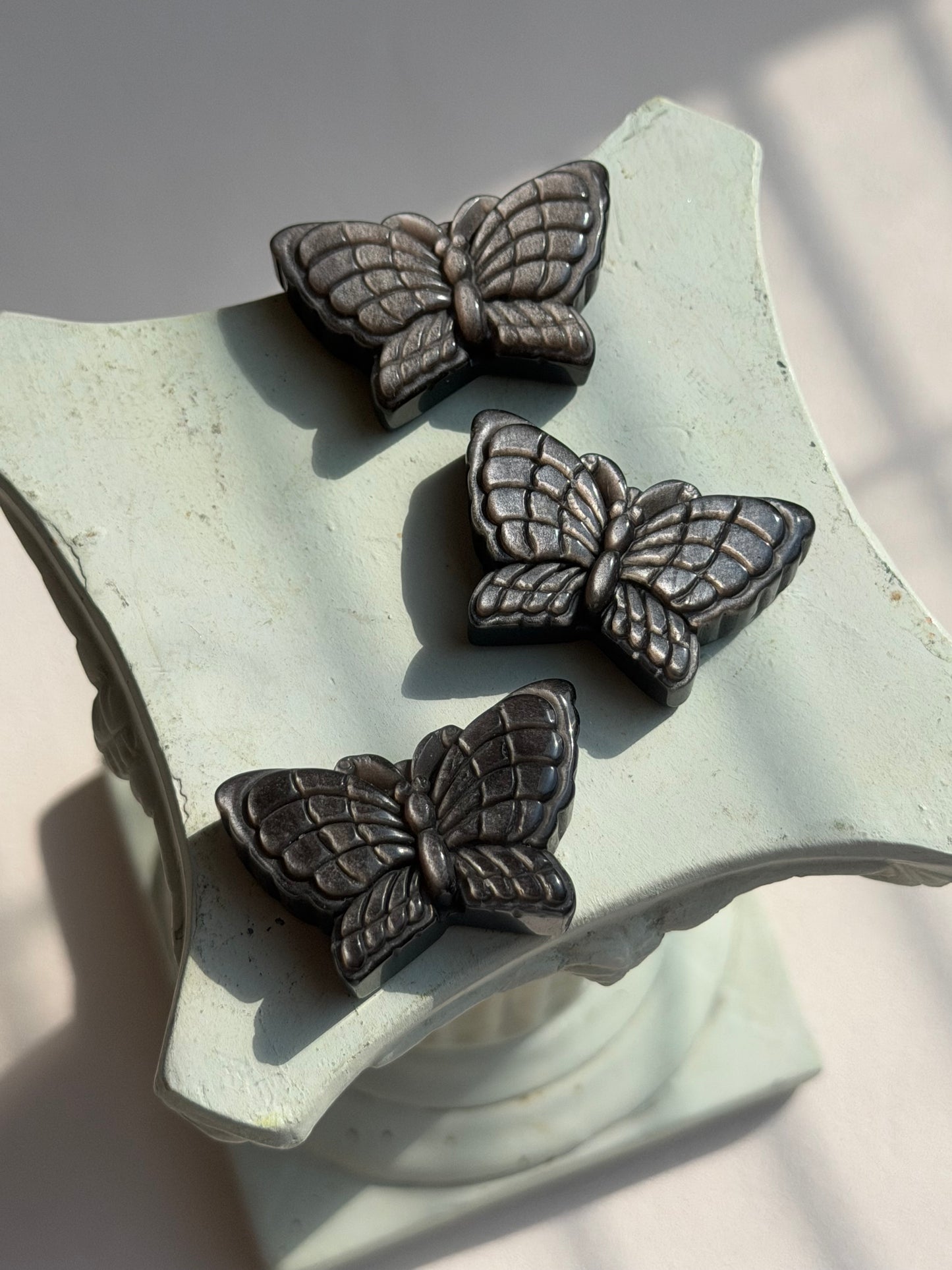 Silberobsidian Schmetterling