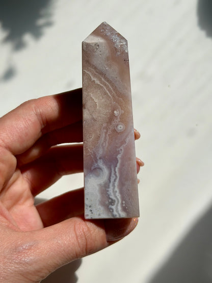 Blumenachat X Amethyst Turm 30BK