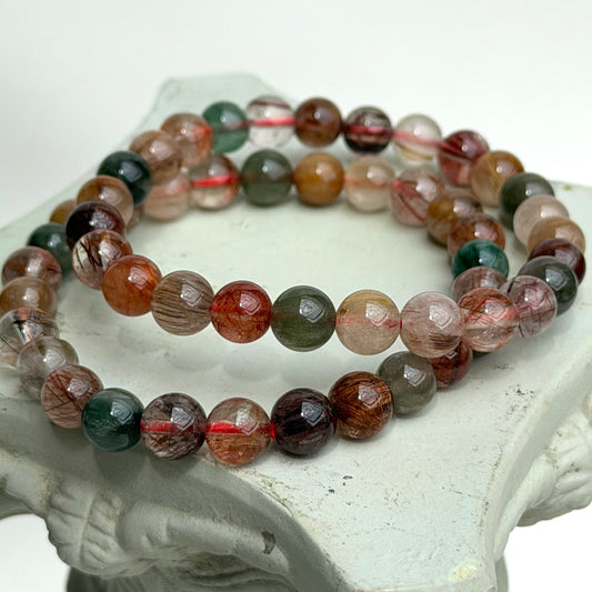 HQ Buntes Rutil - Armband 8mm