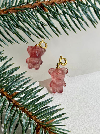 Edelstein Charm 'Strawberry Teddy'