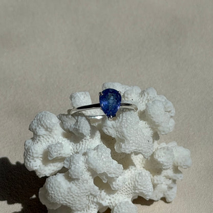 Tansanit Ring  - 925 Silber - Größe 52