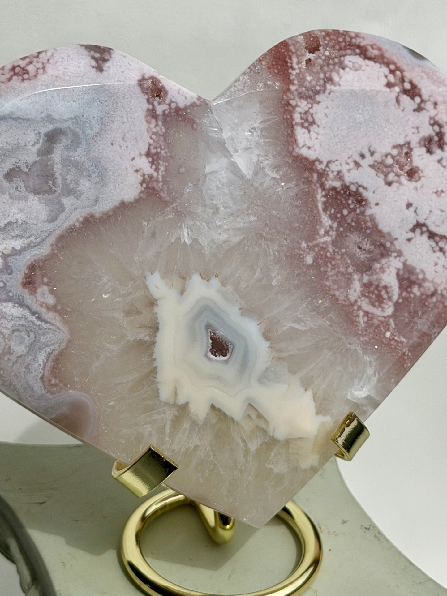 HQ Blumenachat X Amethyst Herz III