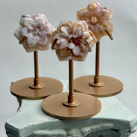 Blumenachat Blume mit Halterung
