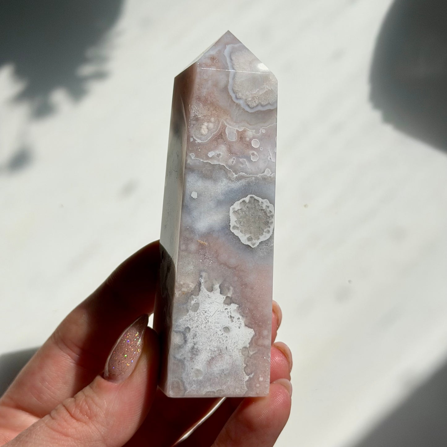 Blumenachat X Amethyst Turm 41BX