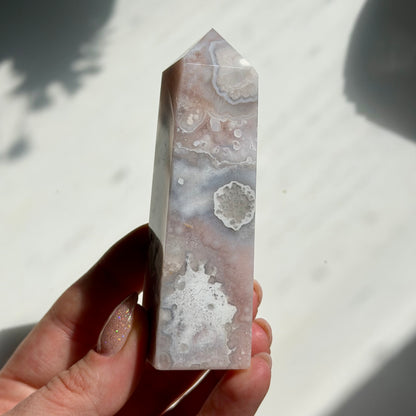 Blumenachat X Amethyst Turm 41BX