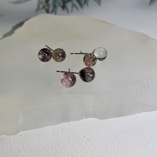 Silber Ohrringe - Gartenquarz