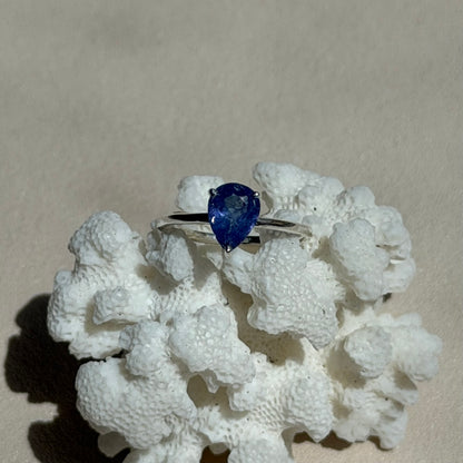 Tansanit Ring  - 925 Silber - Größe 52