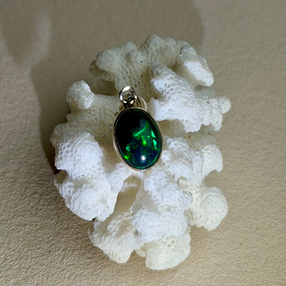 Äthiopischer Opal Anhänger - 925 Silber - 87PA