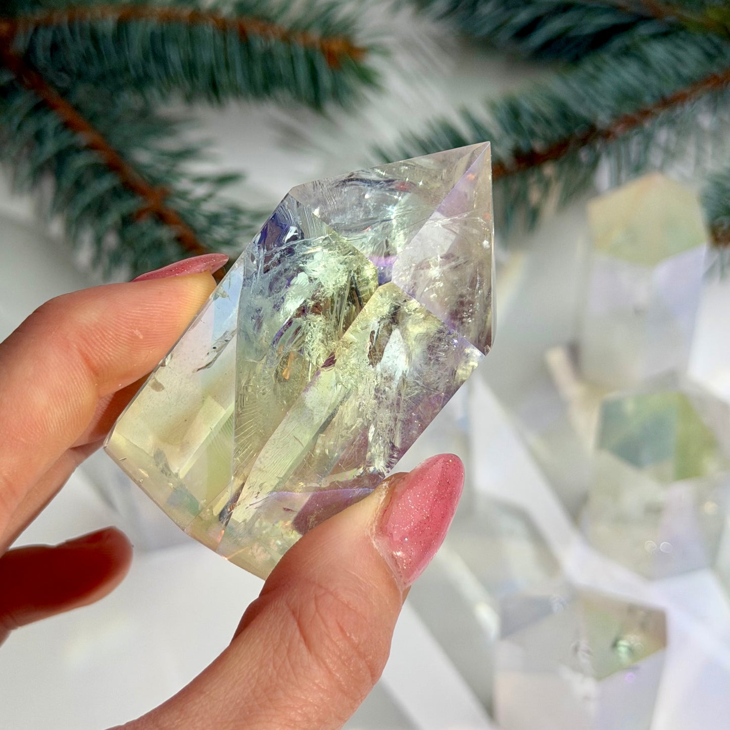 Aura Bergkristall Spitze