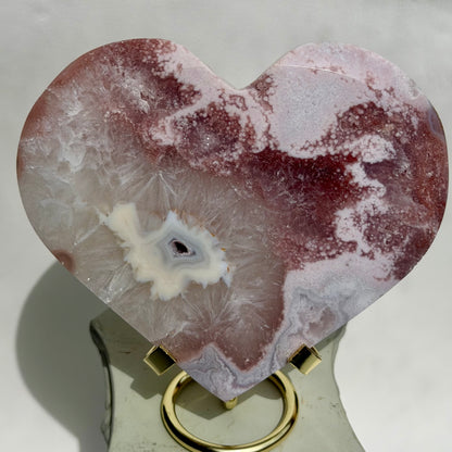 HQ Blumenachat X Amethyst Herz I