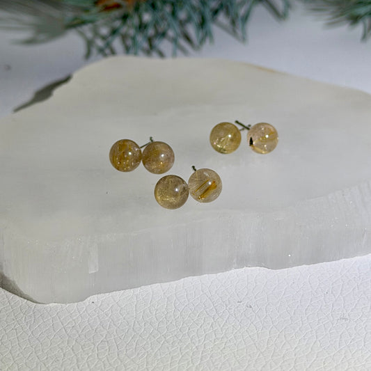 Silber Ohrringe - Rutilquarz