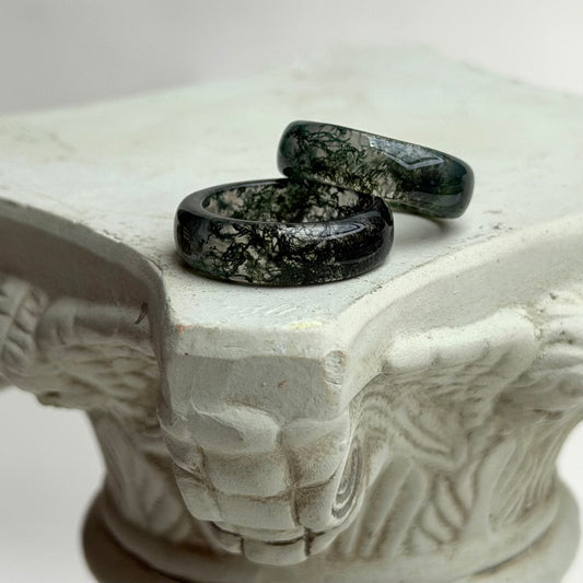 Ring aus Moosachat - 6mm