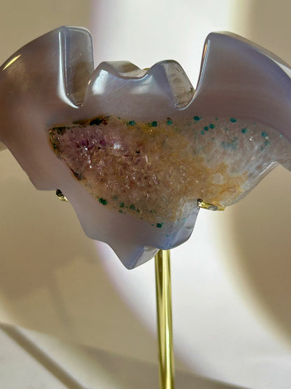 Druzy Achat Fledermaus - 45BF