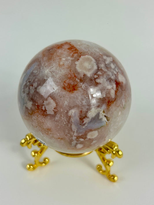Blumenachat X Amethyst Kugel - B