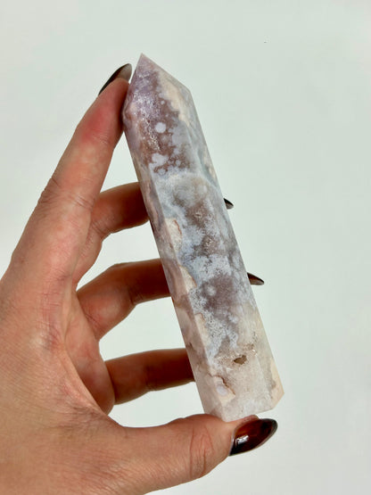 Blumenachat X Amethyst Turm 27FA