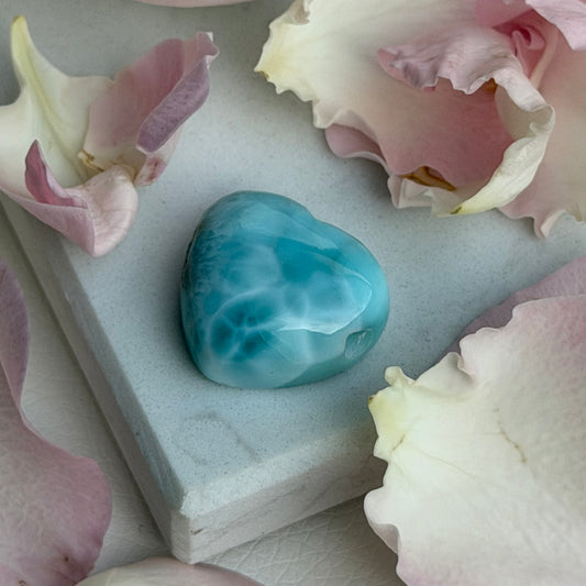 Larimar Herz B - Gebohrt