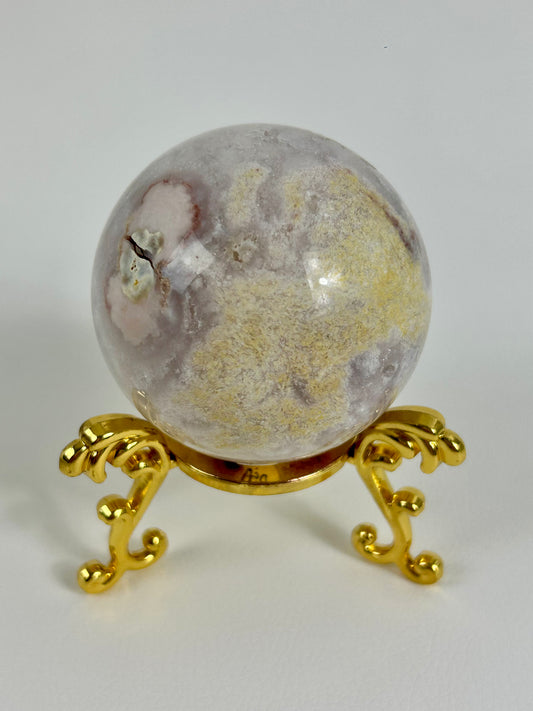 Blumenachat X Amethyst Kugel 42sq