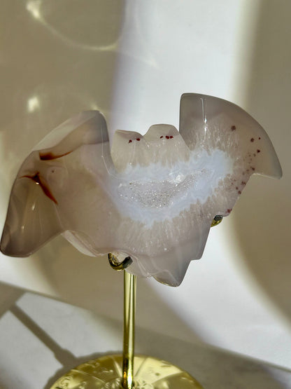 Druzy Achat Fledermaus - 45BB