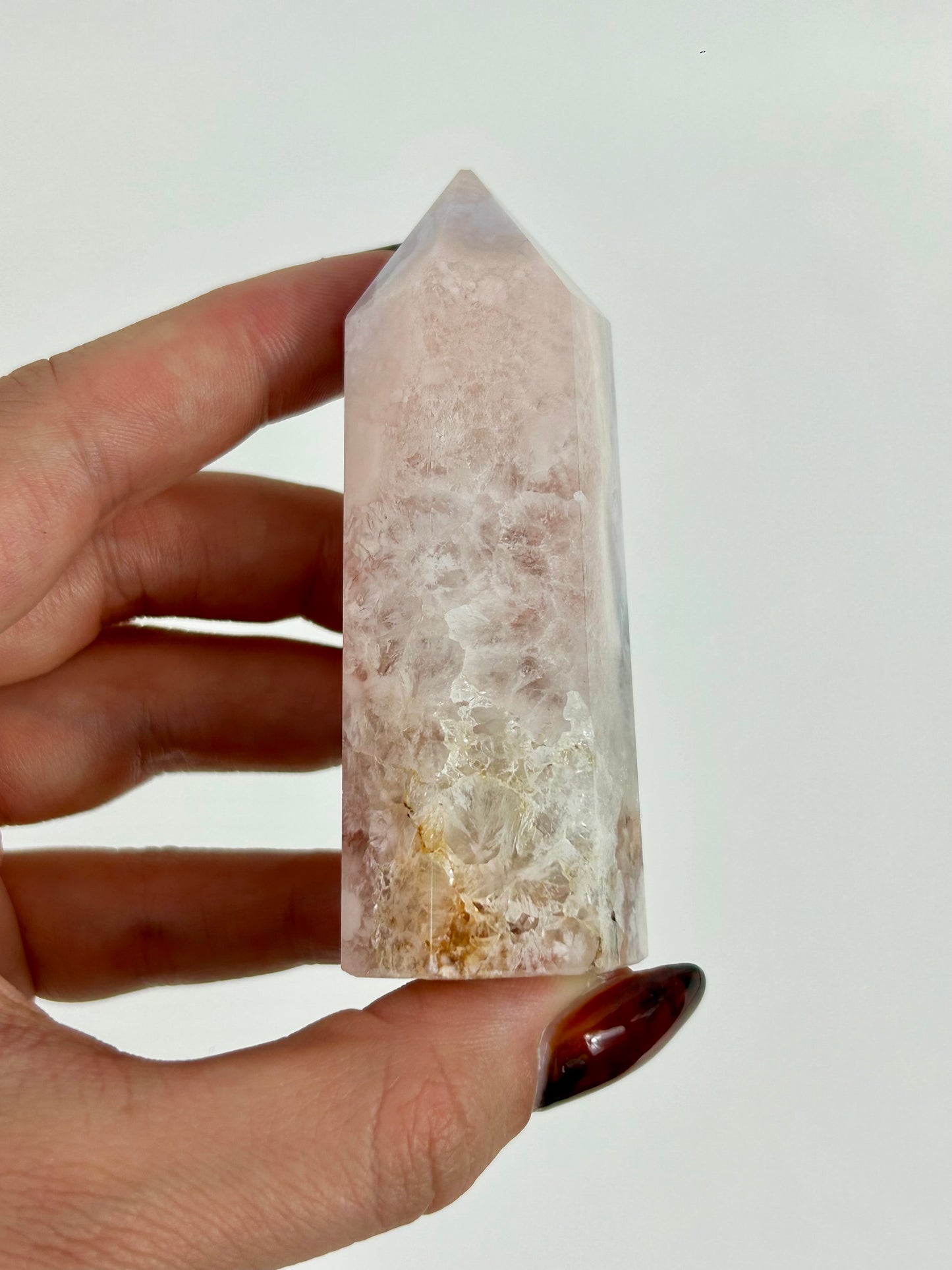 Blumenachat X Amethyst Turm 18qx