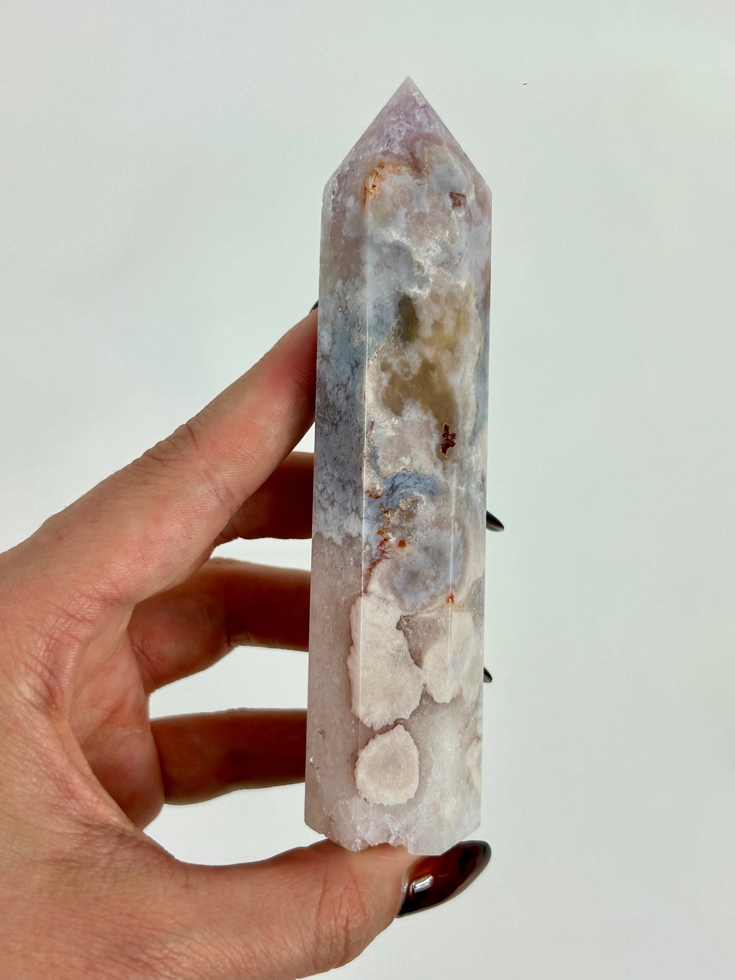 Blumenachat X Amethyst Turm 27FA