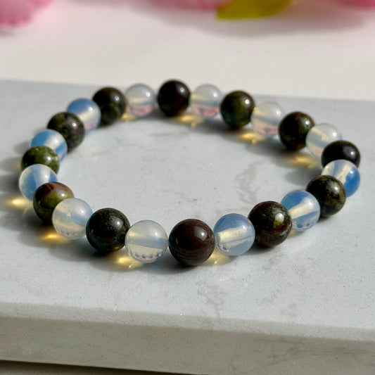 Drachenblutstein - Opalit Armband - Handmade Collection