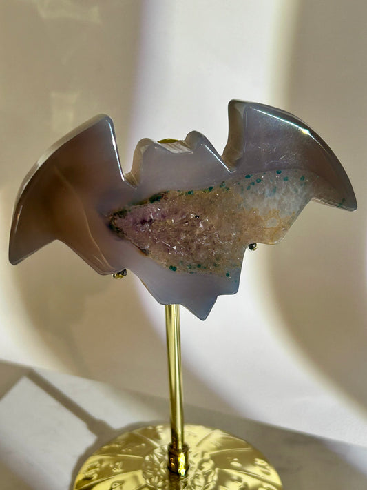 Druzy Achat Fledermaus - 45BF