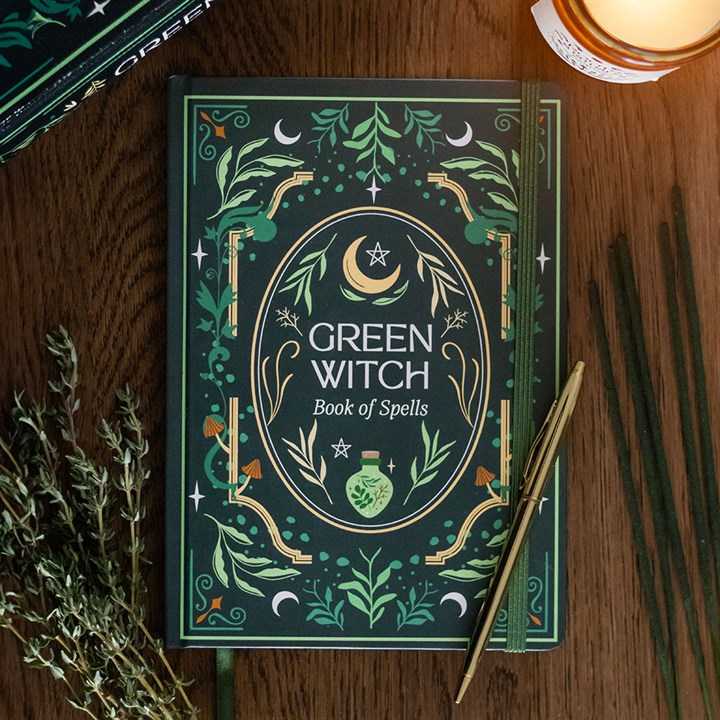 Green Witch - Notizbuch mit Goldschnitt