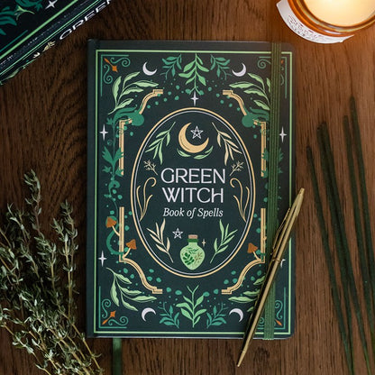 Green Witch - Notizbuch mit Goldschnitt