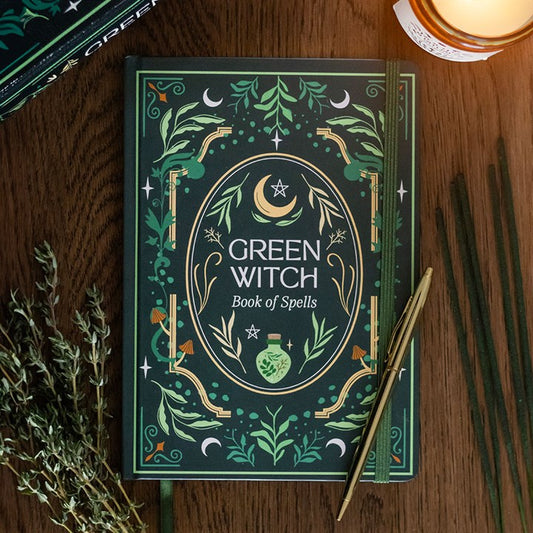Green Witch - Notizbuch mit Goldschnitt